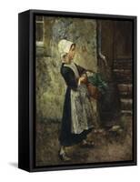 The Vegetable Girl, 1881-Julius Gari Melchers-Framed Stretched Canvas