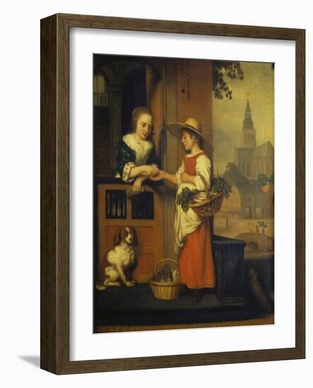 The Vegetable Seller, Late 1650s-Nicolaes Maes-Framed Giclee Print