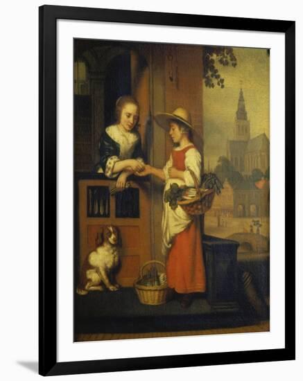 The Vegetable Seller, Late 1650s-Nicolaes Maes-Framed Giclee Print