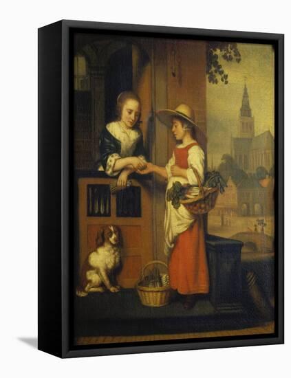 The Vegetable Seller, Late 1650s-Nicolaes Maes-Framed Stretched Canvas