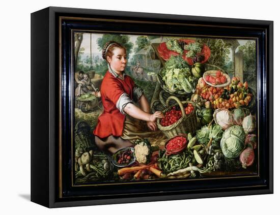 The Vegetable Seller-Joachim Beuckelaer-Framed Stretched Canvas