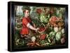 The Vegetable Seller-Joachim Beuckelaer-Stretched Canvas