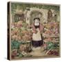 The Vegetable Stall (W/C on Paper)-Thomas Heaphy-Stretched Canvas