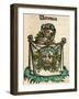 The Veil of Veronica, Published in the Nuremberg Chronicle, 1493-null-Framed Giclee Print