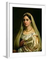 The Veiled Woman, or La Donna Velata, c.1516-Raphael-Framed Giclee Print