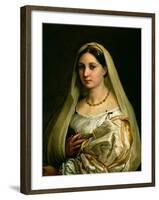 The Veiled Woman, or La Donna Velata, c.1516-Raphael-Framed Giclee Print