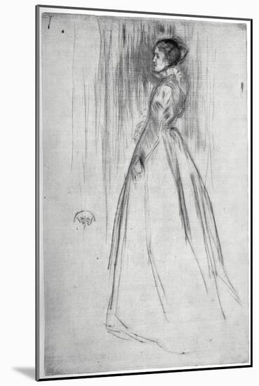 The Velvet Dress, 1873-James Abbott McNeill Whistler-Mounted Giclee Print