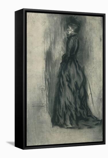 'The Velvet Dress (Frances Leyland)', c1873, (1904)-James Abbott McNeill Whistler-Framed Stretched Canvas
