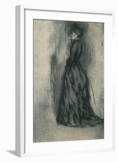 'The Velvet Dress (Frances Leyland)', c1873, (1904)-James Abbott McNeill Whistler-Framed Giclee Print