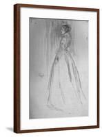 'The Velvet Dress (Mrs. Leyland)', 1873-James Abbott McNeill Whistler-Framed Giclee Print