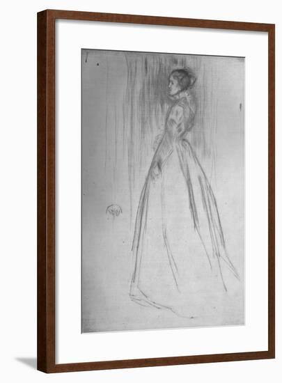 'The Velvet Dress (Mrs. Leyland)', 1873-James Abbott McNeill Whistler-Framed Giclee Print