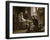 The Venerable Bede Translating the Gospel, Illustration from 'Hutchinson's Story of British Nation'-James Doyle Penrose-Framed Giclee Print