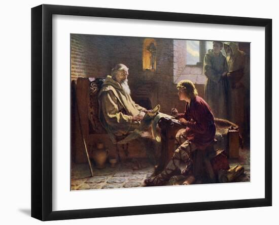 The Venerable Bede Translating the Last Chapter of St John, 1926-James Doyle Penrose-Framed Giclee Print