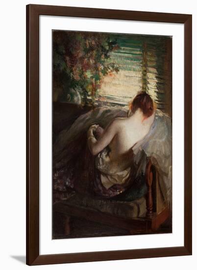 The Venetian Blind (Oil on Canvas)-Edmund Charles Tarbell-Framed Giclee Print