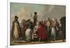 The Venetian Charlatan, Ca 1764-1765-Giandomenico Tiepolo-Framed Giclee Print