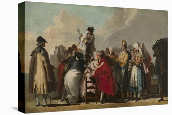 The Venetian Charlatan, Ca 1764-1765-Giandomenico Tiepolo-Stretched Canvas