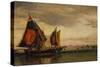The Venetian Lagoon with Fishing Boats, 1861-Edward William Cooke-Stretched Canvas