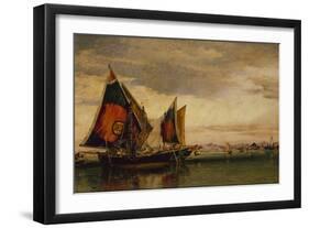 The Venetian Lagoon with Fishing Boats, 1861-Edward William Cooke-Framed Premium Giclee Print