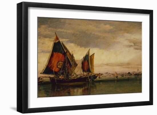 The Venetian Lagoon with Fishing Boats, 1861-Edward William Cooke-Framed Giclee Print