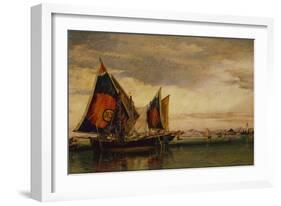 The Venetian Lagoon with Fishing Boats, 1861-Edward William Cooke-Framed Giclee Print