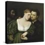 The Venetian Lovers-Paris Bordone-Stretched Canvas