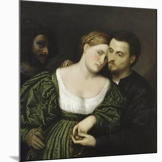 The Venetian Lovers-Paris Bordone-Mounted Giclee Print