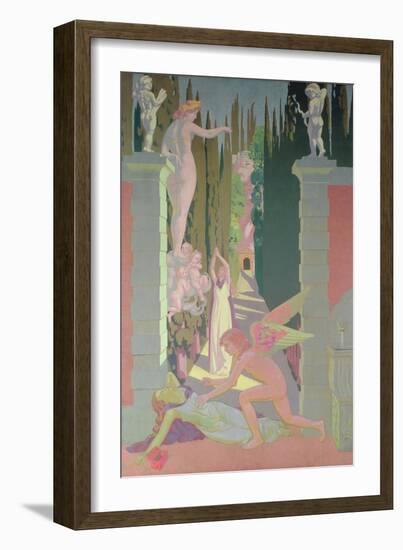 The Vengeance of Venus: Psyche, Opening the Box of Dreams in the Underworld, Sinks into Sleep, 1908-Maurice Denis-Framed Giclee Print