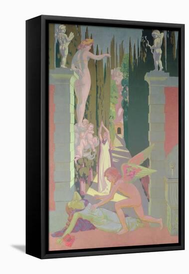 The Vengeance of Venus: Psyche, Opening the Box of Dreams in the Underworld, Sinks into Sleep, 1908-Maurice Denis-Framed Stretched Canvas