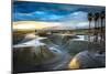 The Venice Skate Park at Sunset, in Venice Beach, Los Angeles, California.-Jon Bilous-Mounted Photographic Print