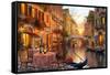 The Venitian Sunset-Dominic Davison-Framed Stretched Canvas