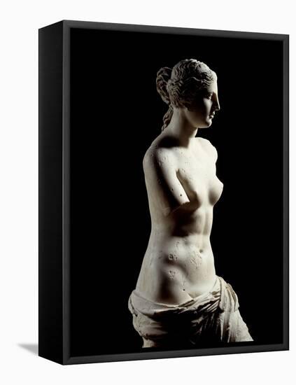 The Venus De Milo - Detail of a Marble Sculpture of Aphrodite-null-Framed Stretched Canvas