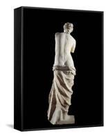 The Venus De Milo - Detail of a Marble Sculpture of Aphrodite-null-Framed Stretched Canvas