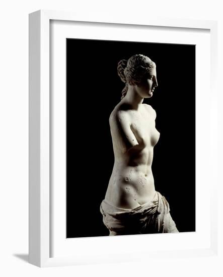 The Venus De Milo - Detail of a Marble Sculpture of Aphrodite-null-Framed Photographic Print