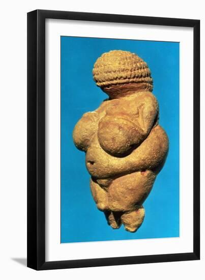 The Venus of Willendorf, Side View of Female Figurine, Gravettian Culture Upper Palaeolithic Period-null-Framed Giclee Print