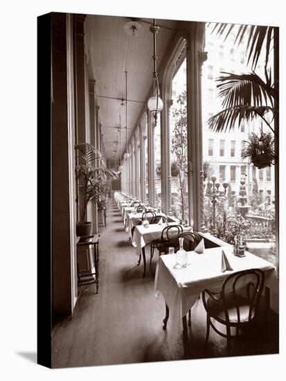 The Veranda at the Park Avenue Hotel, 1901 or 1902-Byron Company-Stretched Canvas