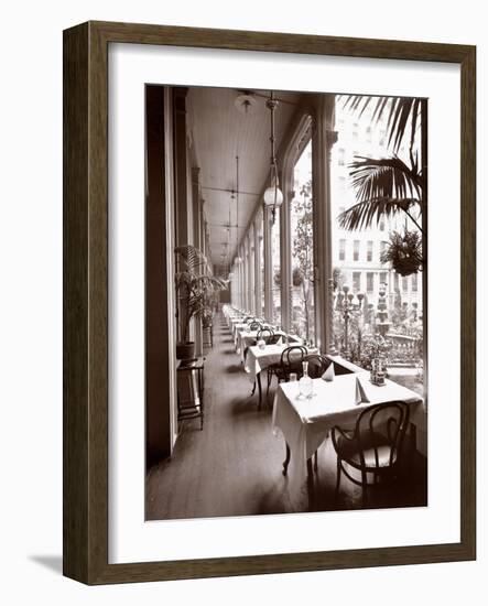 The Veranda at the Park Avenue Hotel, 1901 or 1902-Byron Company-Framed Giclee Print