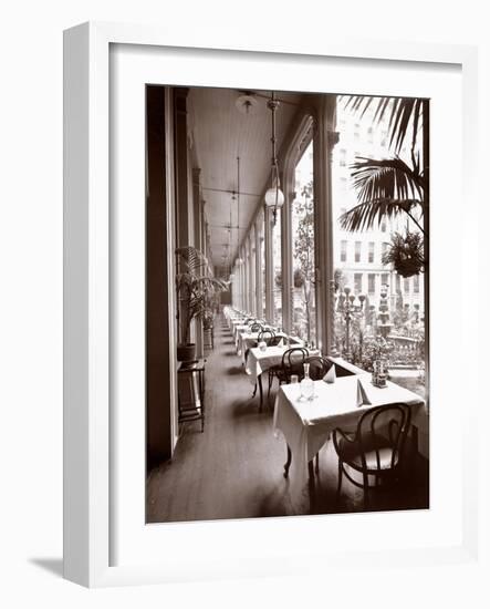 The Veranda at the Park Avenue Hotel, 1901 or 1902-Byron Company-Framed Giclee Print