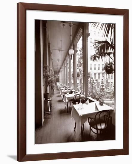 The Veranda at the Park Avenue Hotel, 1901 or 1902-Byron Company-Framed Giclee Print