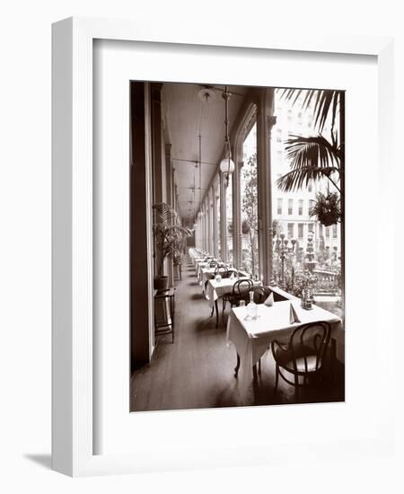 The Veranda at the Park Avenue Hotel, 1901 or 1902-Byron Company-Framed Premium Giclee Print