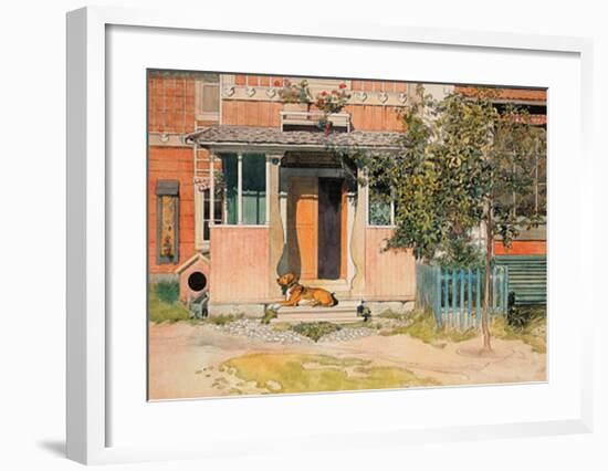 The Veranda-Carl Larsson-Framed Art Print