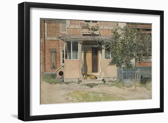 The Verandah, from 'A Home' series, c.1895-Carl Larsson-Framed Giclee Print
