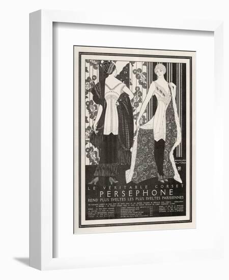 The Veritable Corset Persephone Renders the Sveltest Parisiennes Even Svelter-Maxmillian Fischer-Framed Photographic Print