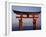 The Vermillion Coloured Floating Torii Gate of the Shinto Shrine, Island of Honshu, Japan-Gavin Hellier-Framed Photographic Print