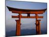 The Vermillion Coloured Floating Torii Gate of the Shinto Shrine, Island of Honshu, Japan-Gavin Hellier-Mounted Photographic Print