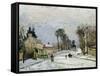 The Versailles Road at Louveciennes, 1869-Camille Pissarro-Framed Stretched Canvas