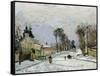 The Versailles Road at Louveciennes, 1869-Camille Pissarro-Framed Stretched Canvas