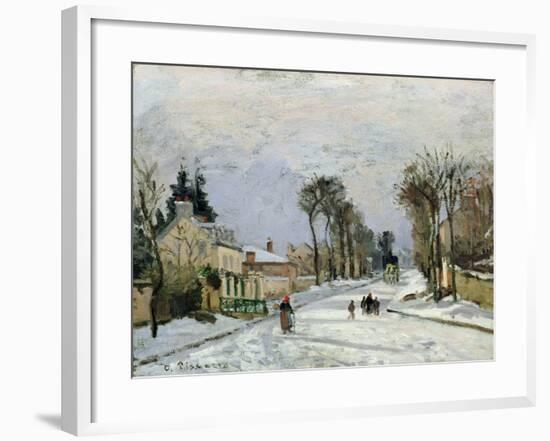 The Versailles Road at Louveciennes, 1869-Camille Pissarro-Framed Giclee Print