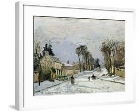 The Versailles Road at Louveciennes, 1869-Camille Pissarro-Framed Giclee Print