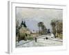 The Versailles Road at Louveciennes, 1869-Camille Pissarro-Framed Giclee Print