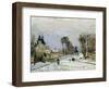 The Versailles Road at Louveciennes, 1869-Camille Pissarro-Framed Giclee Print